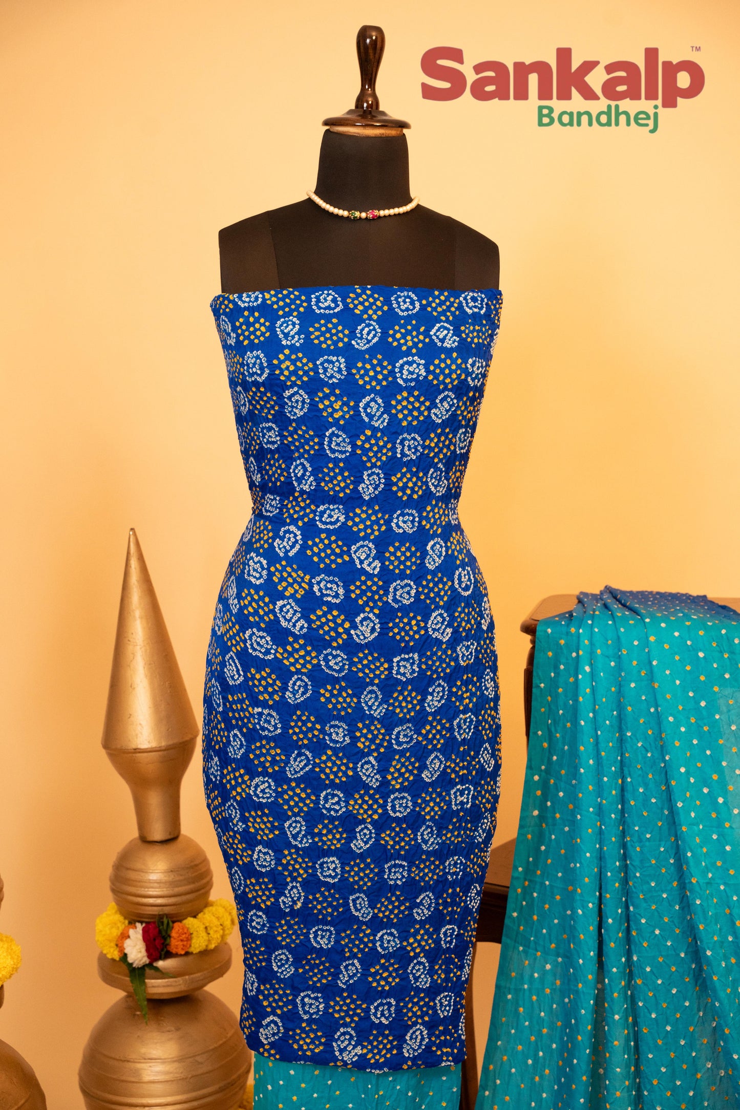 Pure Gajji Rai Bandhej Dress Material
