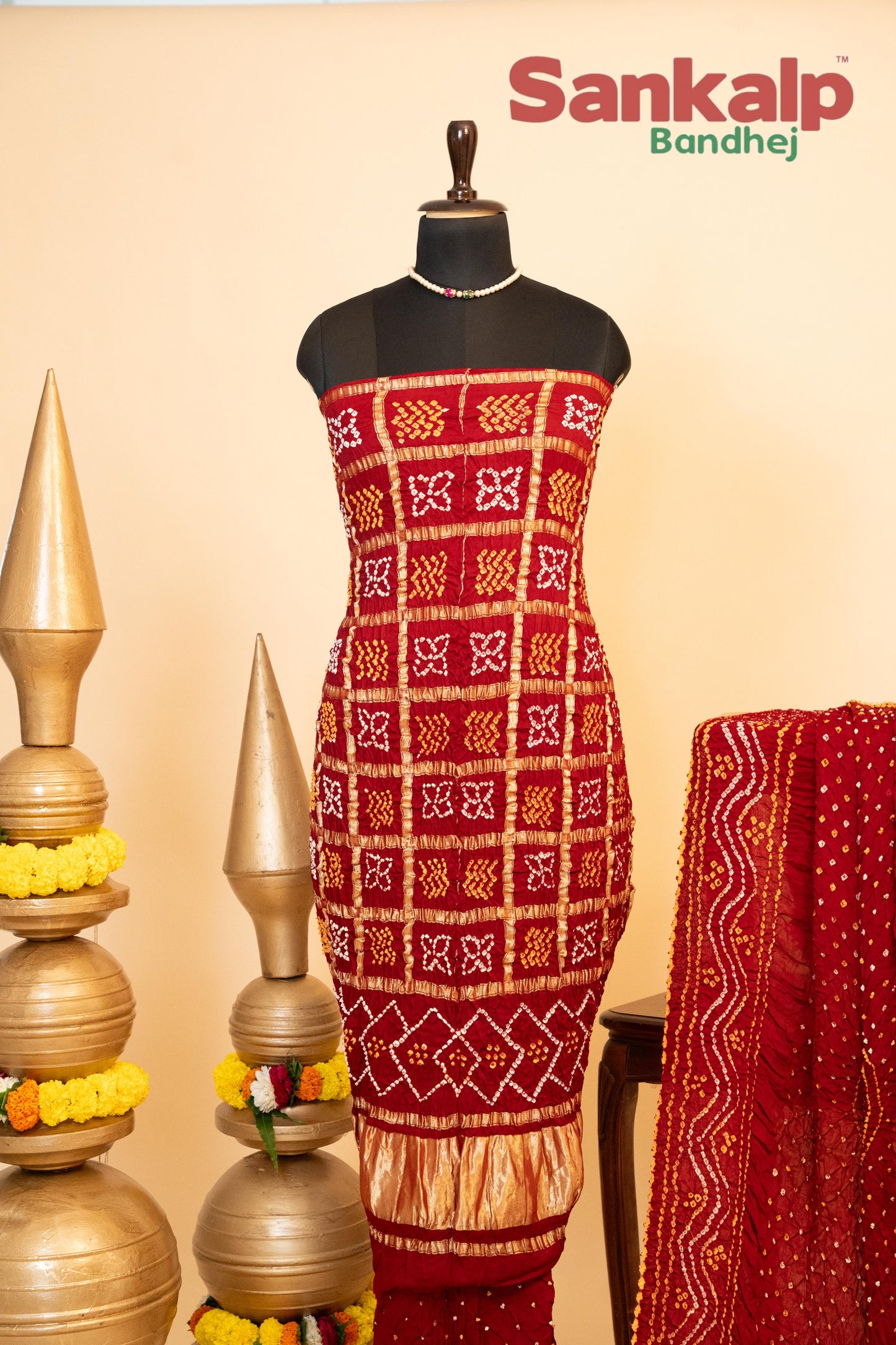Pure Modal Silk Gharchola Dress Material