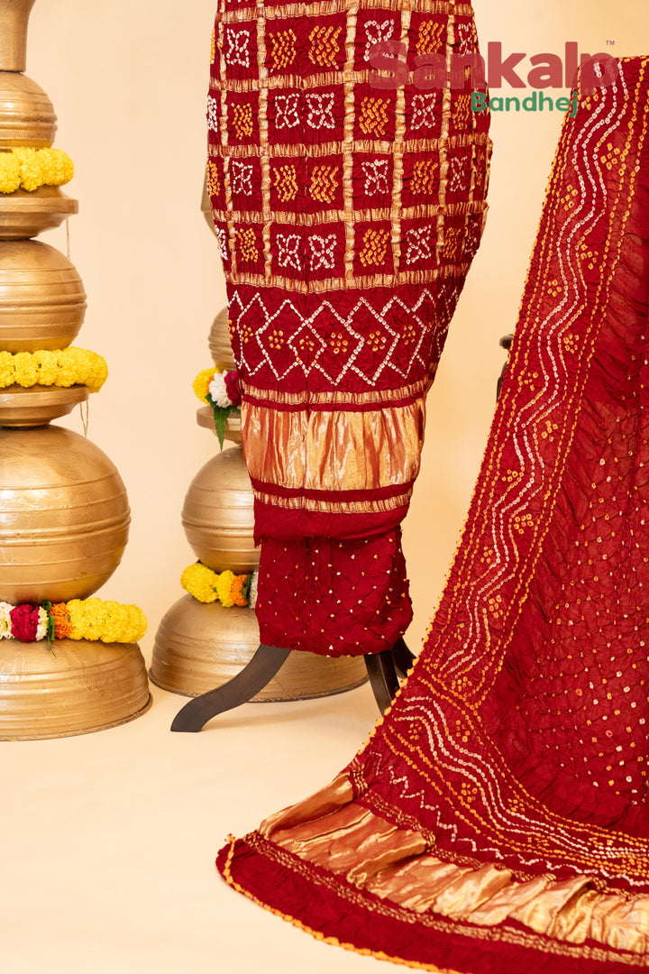 Pure Modal Silk Gharchola Dress Material