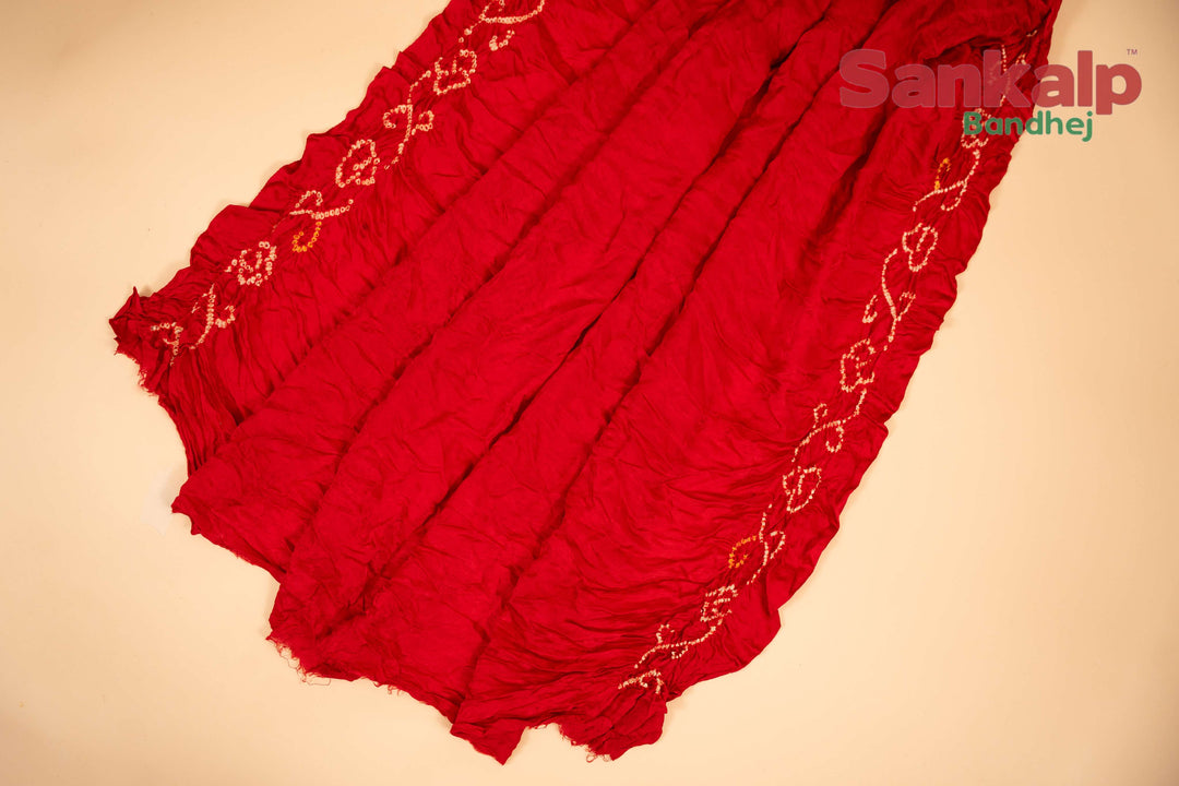 Chiran Zari Pallav Pure Gajji Silk Bandhej Saree
