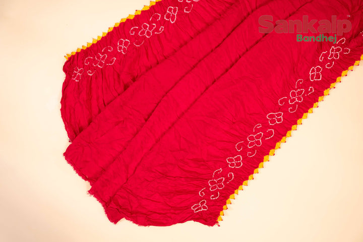 Pink More Pallu Gajji Silk Bandani Saree