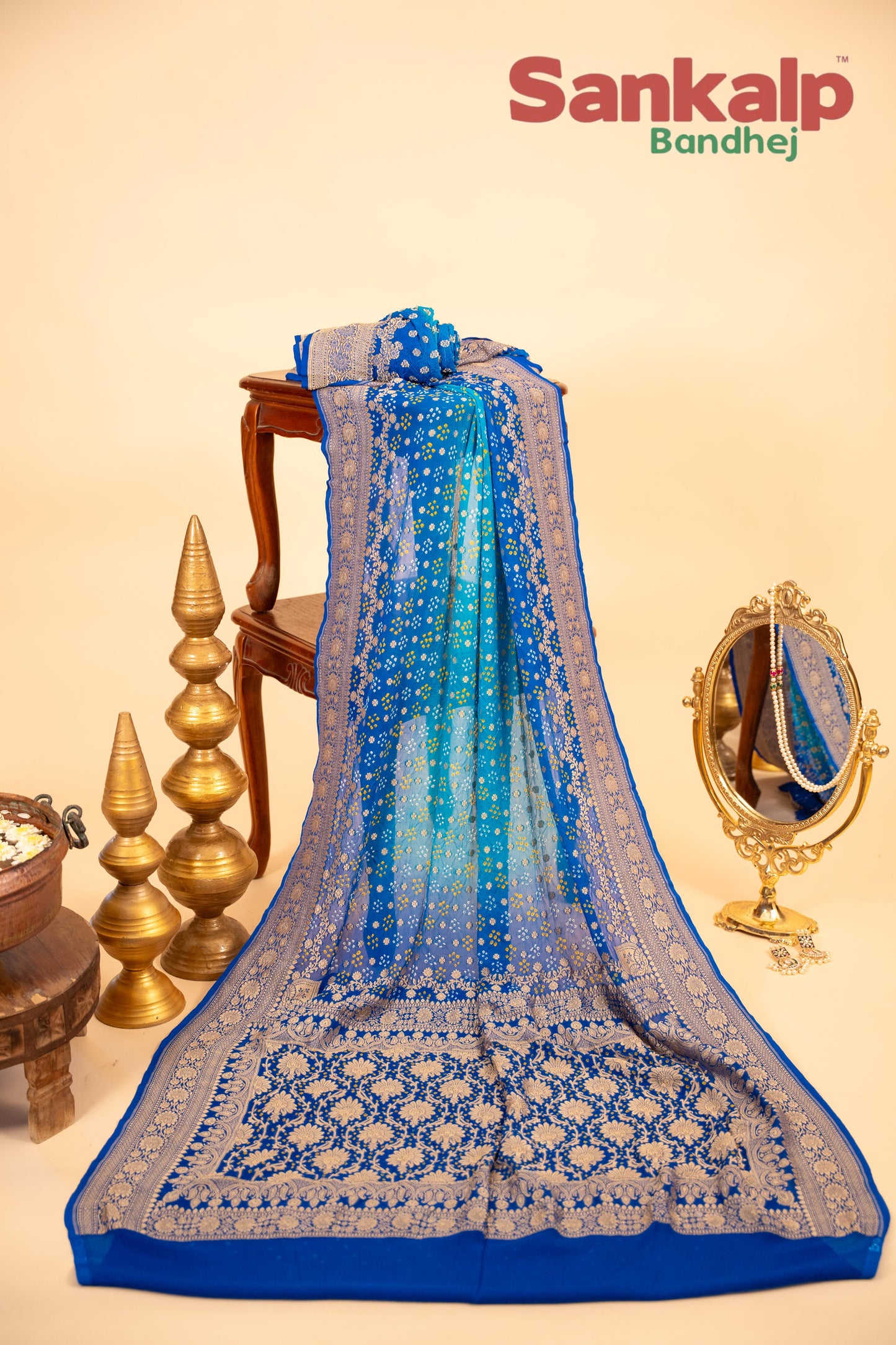 Banarasi Georgette Nim Zari Butty Saree