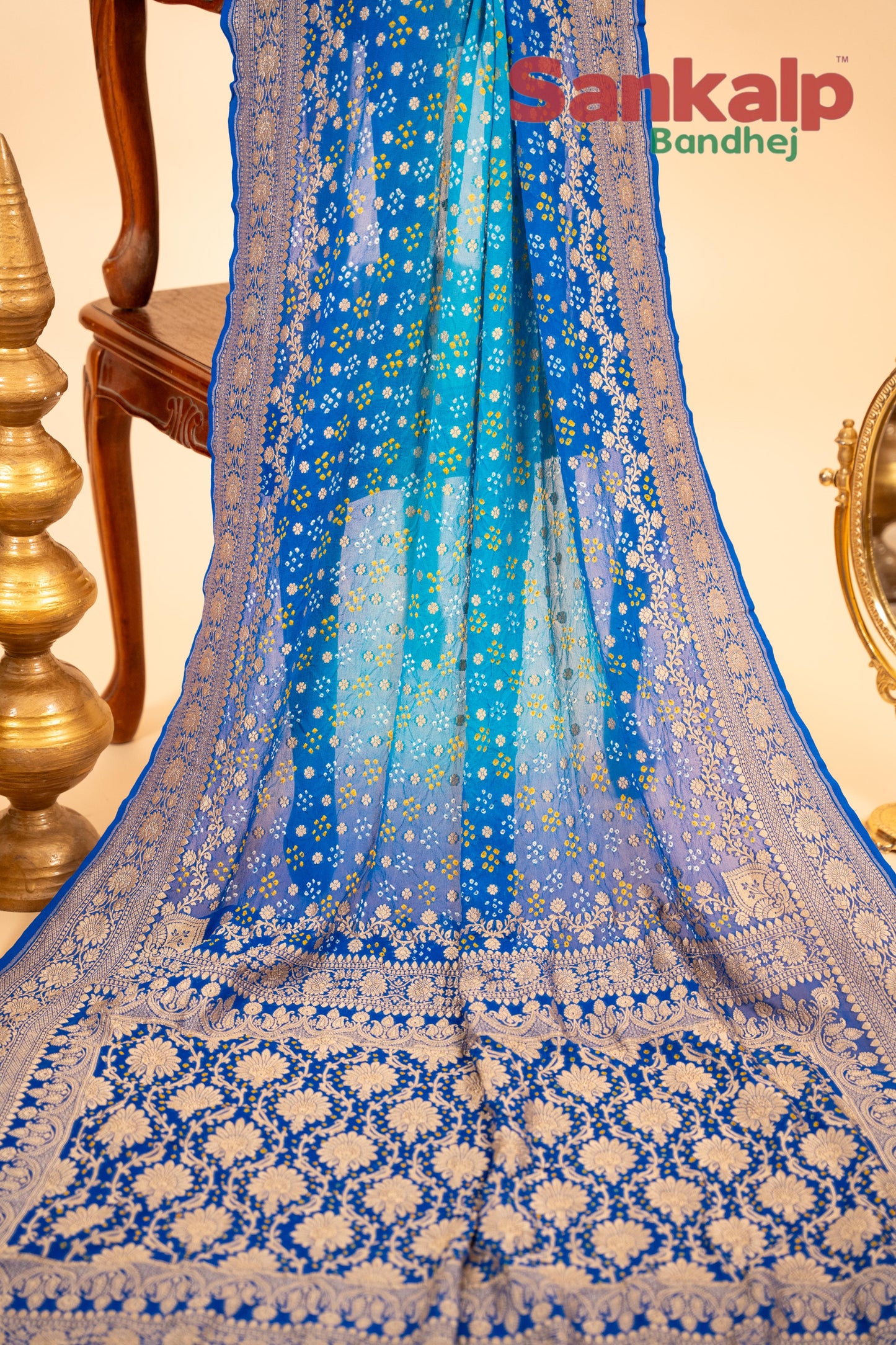 Banarasi Georgette Nim Zari Butty Saree
