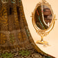 Pure Gajji Silk Brown Multi-colour Bandhani Saree