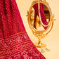 Gajji Silk Single Dot Bandhani Saree