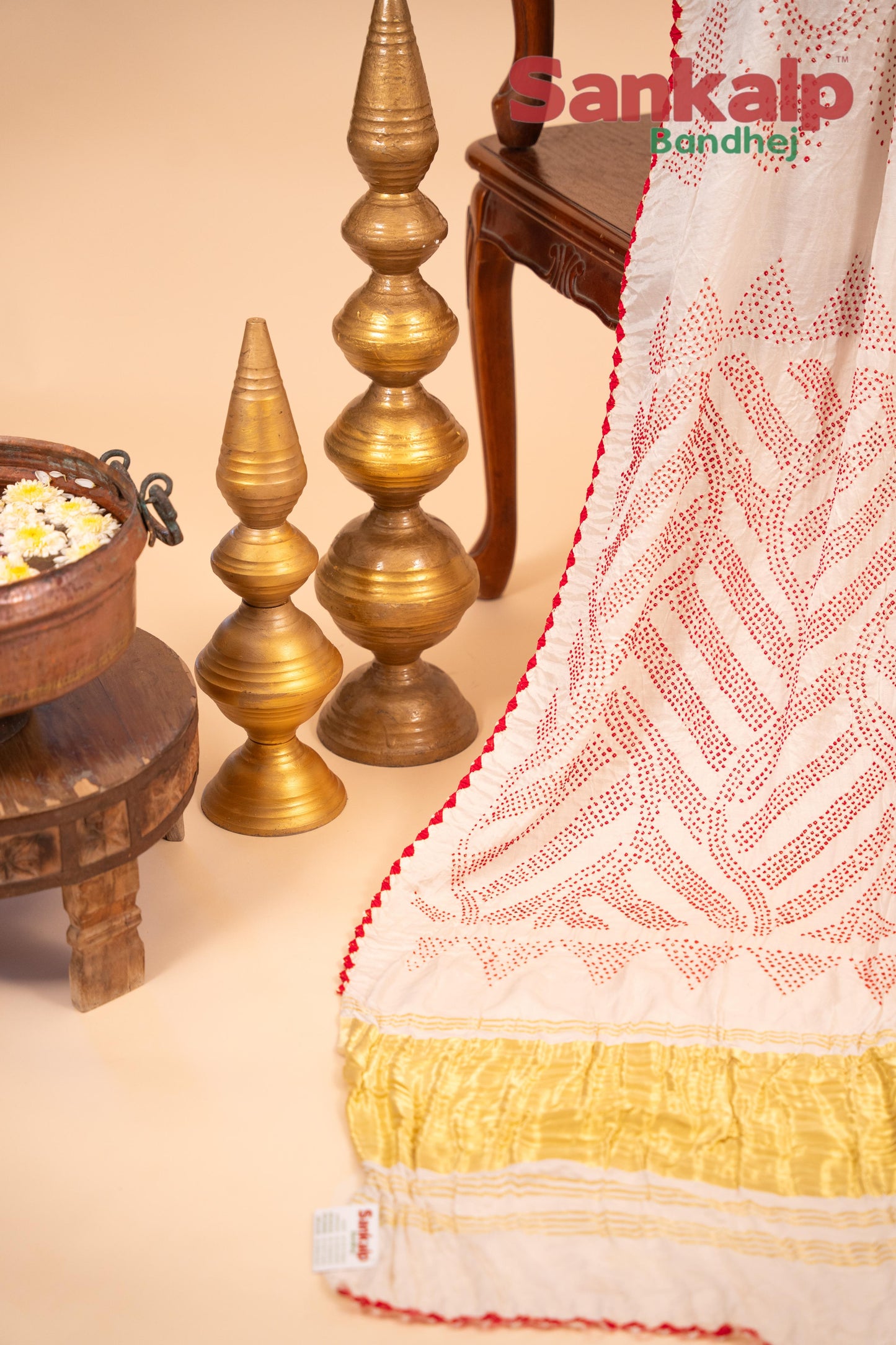 Pure Gajji Bharati Designer Bandhani Saree