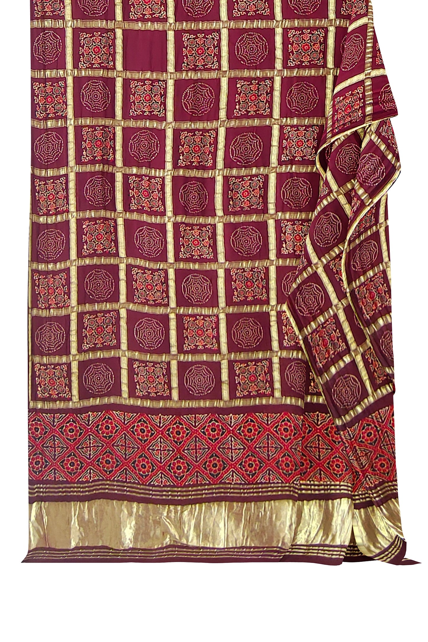AGJ AJRAKHCHECKS DUPATTA