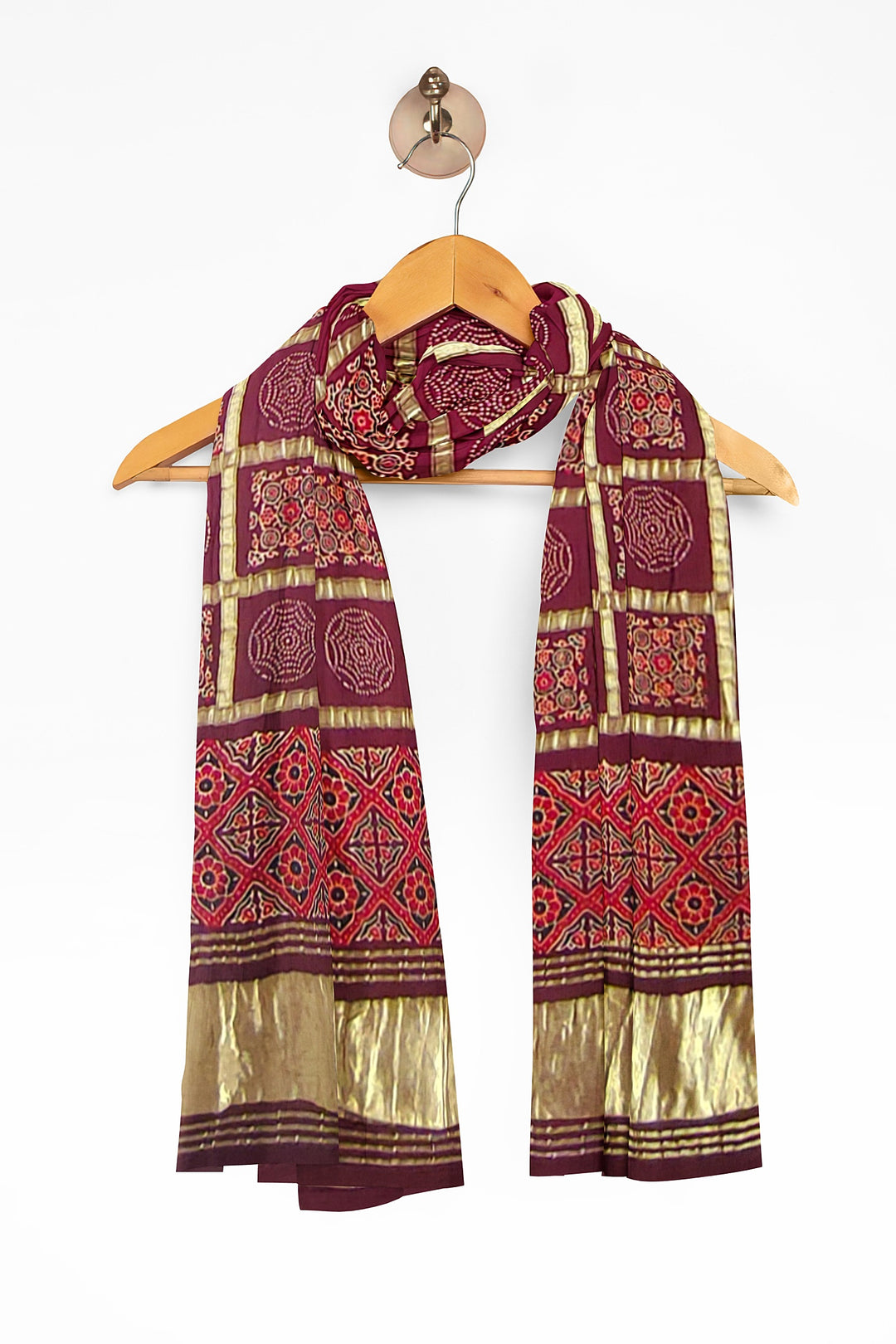 AGJ AJRAKHCHECKS DUPATTA