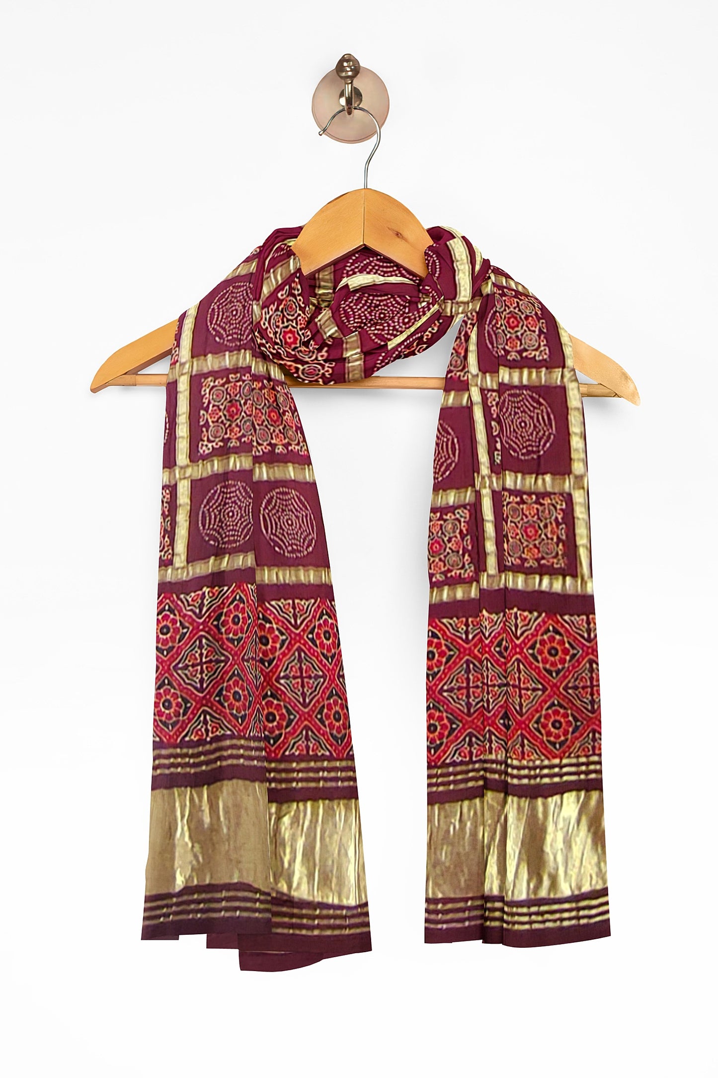 AGJ AJRAKHCHECKS DUPATTA